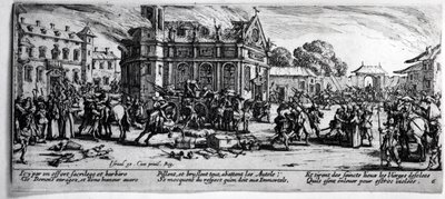 De vernietiging van een klooster, plaat 6 uit 