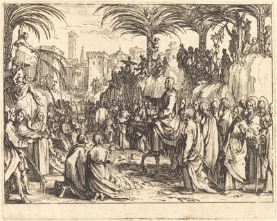 De Intocht in Jeruzalem door Jacques Callot