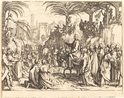 De intocht in Jeruzalem door Jacques Callot