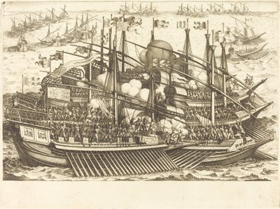 De eerste zeeslag door Jacques Callot