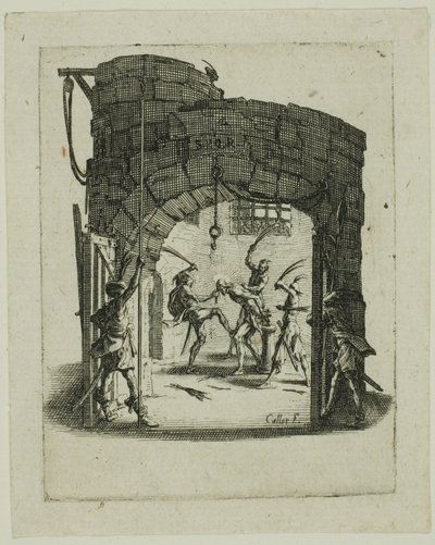 De geseling, uit De kleine passie door Jacques Callot