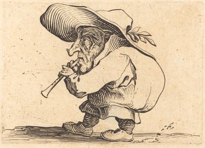 De Flageolet Speler door Jacques Callot