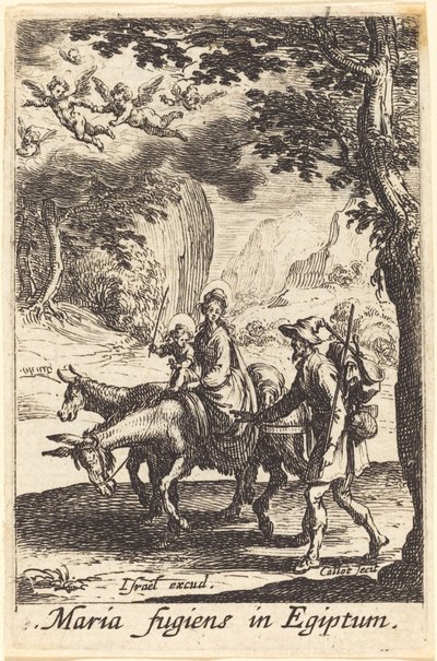 De vlucht naar Egypte door Jacques Callot