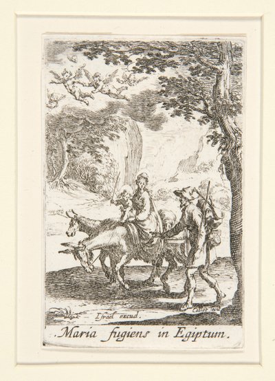 De Vlucht naar Egypte, nr. 9 uit Het Leven van de Maagd door Jacques Callot