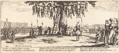 De ophanging, ca. 1633 door Jacques Callot