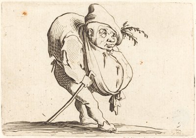 De Kreupele met een Stok door Jacques Callot