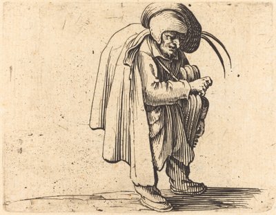 De Draailierspeler door Jacques Callot