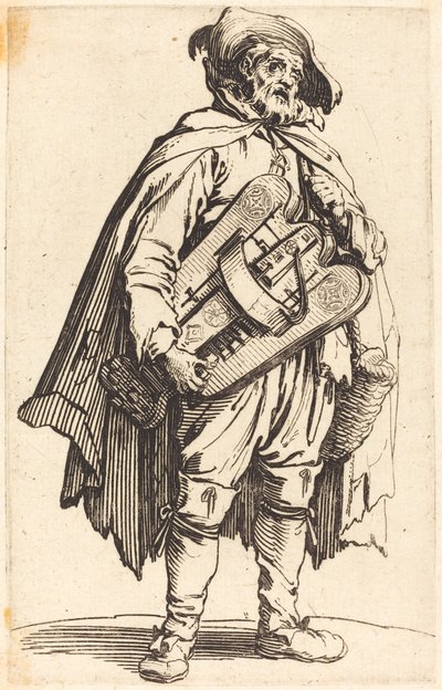 De Draailierspeler door Jacques Callot