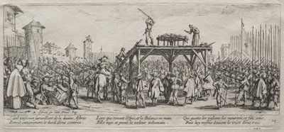 De Grote Ellende van de Oorlog: Executie op het Rad door Jacques Callot