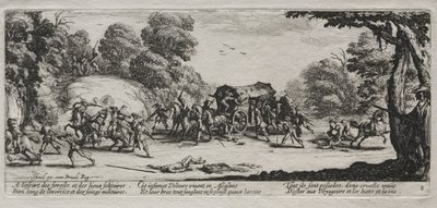 De Grote Ellende van de Oorlog: Snelwegroof door Jacques Callot