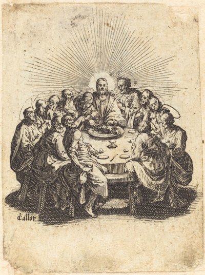 Het laatste avondmaal, 1618 door Jacques Callot