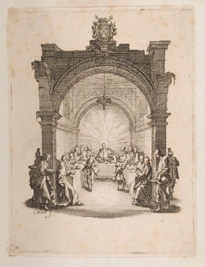 Het Laatste Avondmaal, nr. 2 van 11 uit La Petite Passion door Jacques Callot