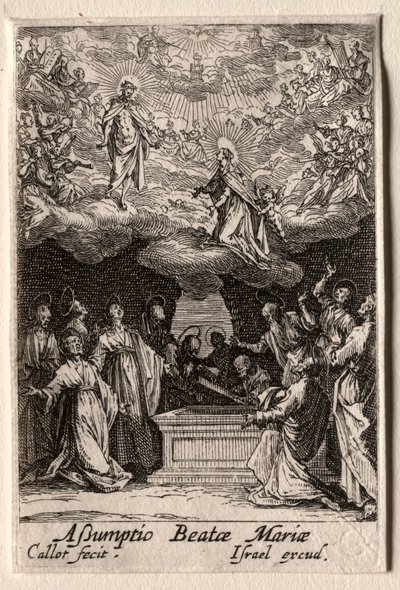 Het Leven van de Maagd: De Hemelvaart van de Maagd door Jacques Callot
