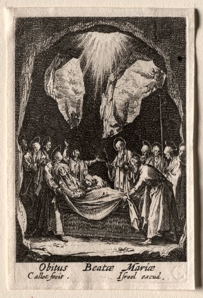 Het Leven van de Maagd: De Graflegging van de Maagd door Jacques Callot