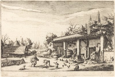 De kleine boerderij door Jacques Callot