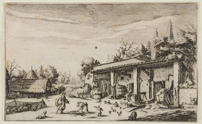 De kleine boerderij door Jacques Callot
