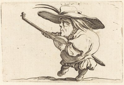 De Luitspeler door Jacques Callot