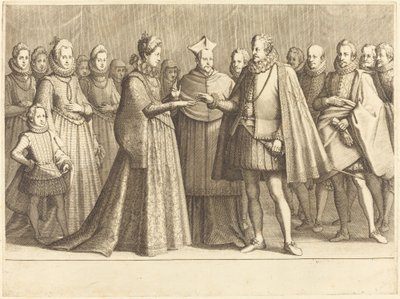 Het Huwelijk van Ferdinando en Christine van Lotharingen door Jacques Callot