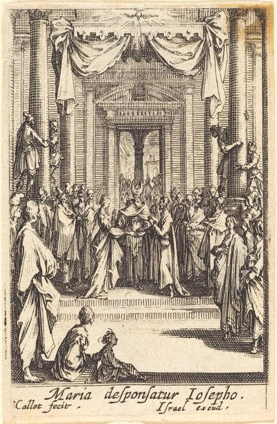 Het huwelijk van de Maagd door Jacques Callot