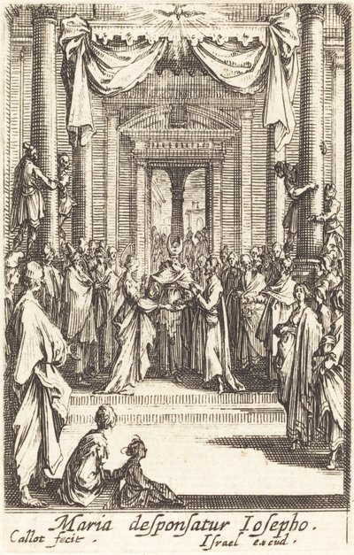 Het Huwelijk van de Maagd, in of na 1630 door Jacques Callot