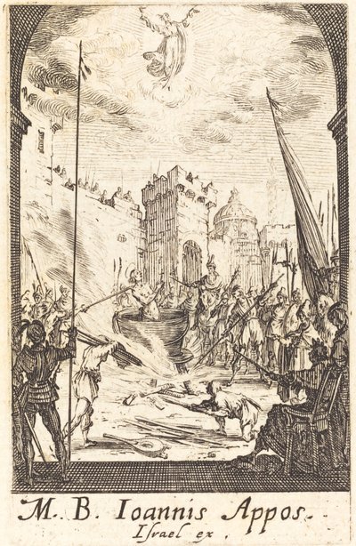 Het martelaarschap van Sint Johannes de Evangelist door Jacques Callot