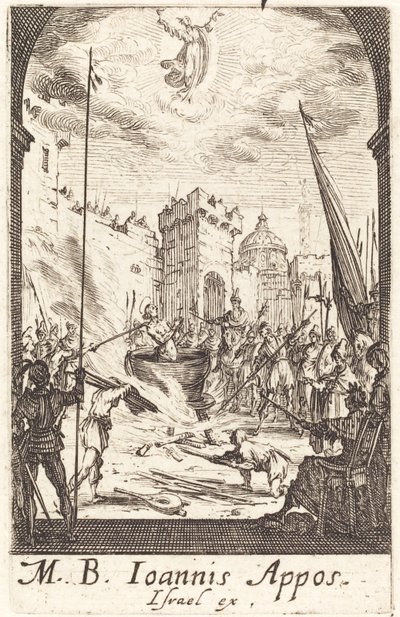 Het martelaarschap van Sint Johannes de Evangelist door Jacques Callot