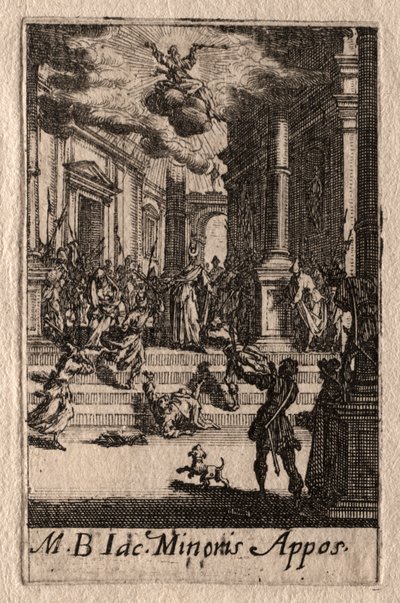 Het Martelaarschap van de Apostelen: St. Jacobus de Mindere door Jacques Callot