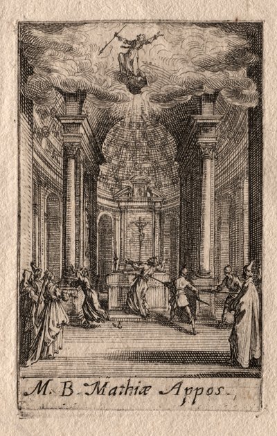 Het Martelaarschap van de Apostelen: St. Matthias door Jacques Callot