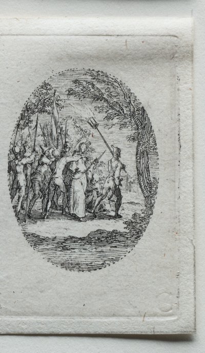 De Mysteries van de Passie: Christus gevangen genomen door Jacques Callot