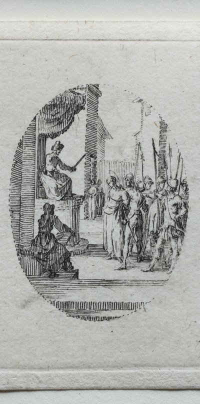 De Mysteriën van de Passie: Christus voor Pilatus door Jacques Callot
