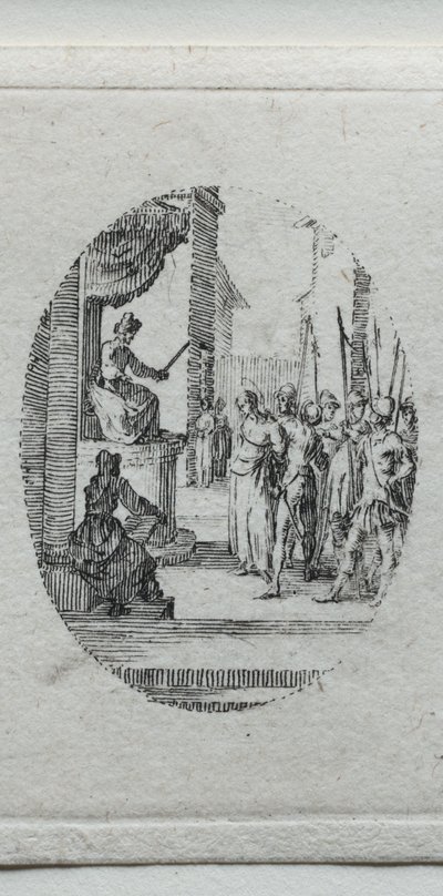 De Mysteries van de Passie: Christus voor Pilatus door Jacques Callot