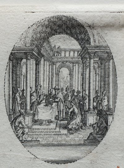 De Mysteries van de Passie: De Presentatie in de Tempel door Jacques Callot