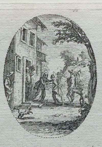 De Mysteries van de Passie: De Visitatie door Jacques Callot