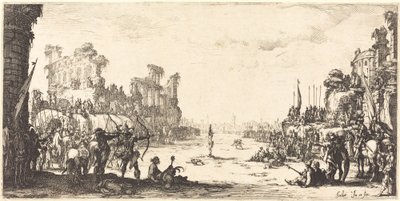De beproeving door pijlen (Sint Sebastiaan) door Jacques Callot