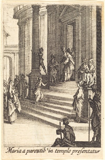 De presentatie van de Maagd door Jacques Callot