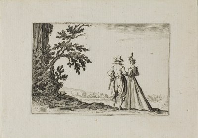 De Promenade, uit De Caprices door Jacques Callot