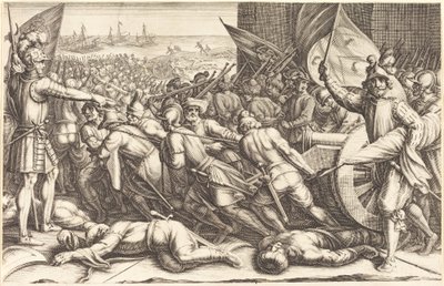 De herinscheping van de troepen, ca. 1614 door Jacques Callot