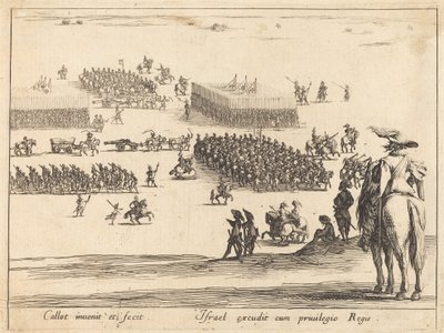 De Recensie, c. 1627-1628 door Jacques Callot