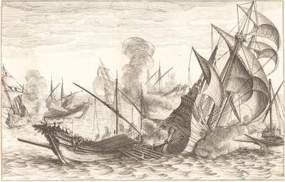 De Tweede Zeeslag door Jacques Callot