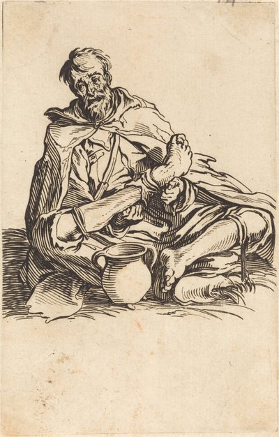 De Zieke Man door Jacques Callot