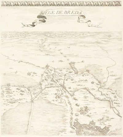 Het beleg van Breda [plaat 2 van 6] door Jacques Callot