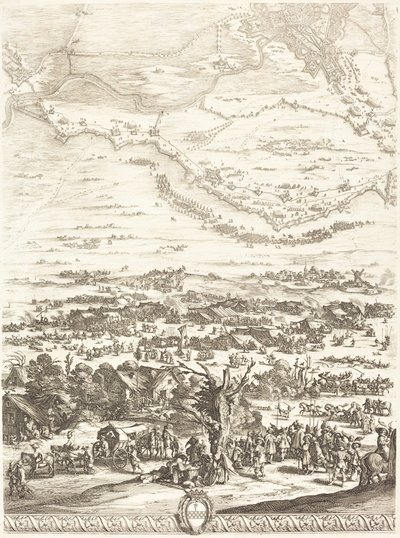 Het Beleg van Breda [plaat 5 van 6], 1627-1628 door Jacques Callot