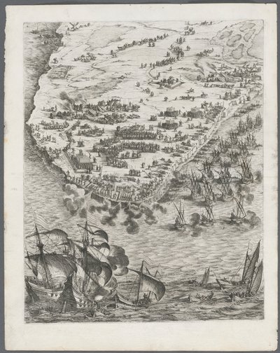 Het beleg van La Rochelle: Plaat 10 door Jacques Callot