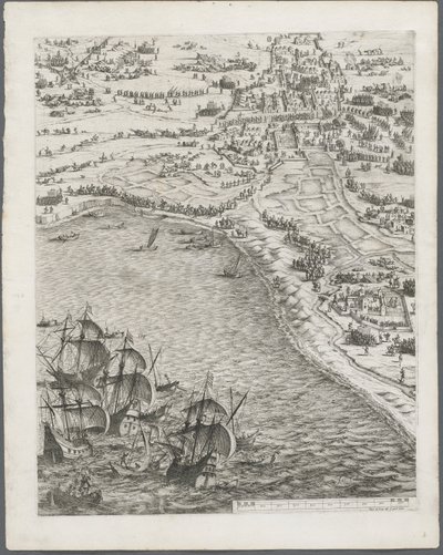 Het beleg van La Rochelle: Plaat 12, 1628-1630 door Jacques Callot