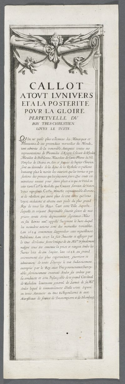 Het Beleg van La Rochelle: Plaat 4, 1628-1630 door Jacques Callot