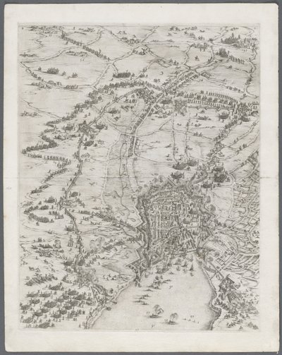 Het Beleg van La Rochelle: Plaat 6, 1628-1630 door Jacques Callot