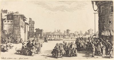 De slavenmarkt door Jacques Callot