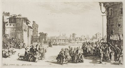 De Slavenmarkt door Jacques Callot