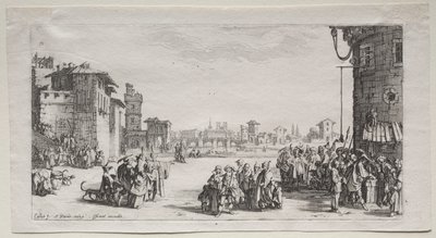 De slavenmarkt door Jacques Callot