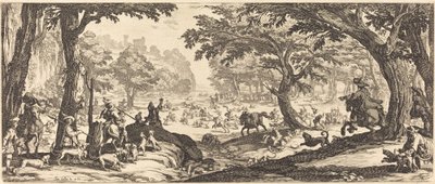 De hertenjacht door Jacques Callot
